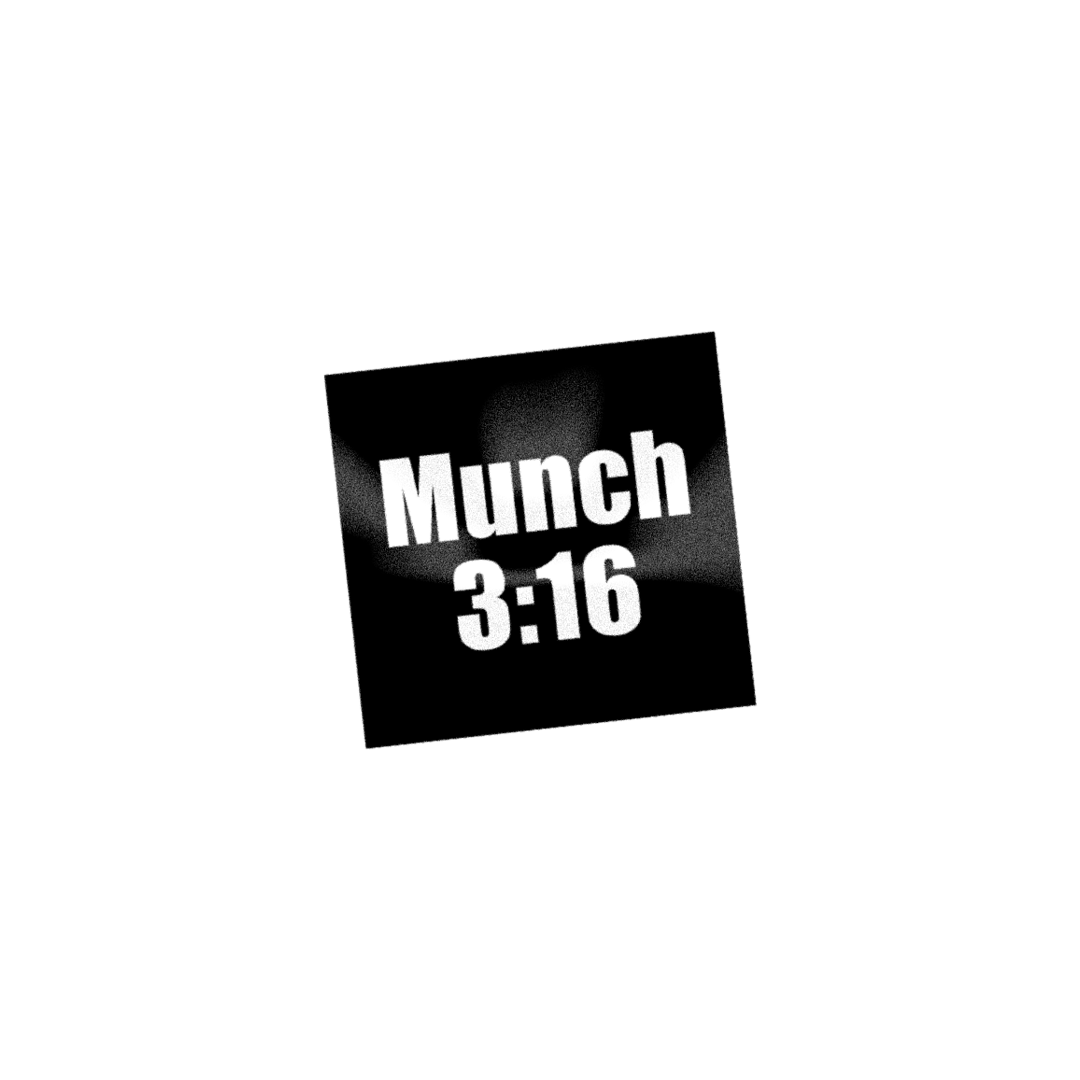 Munch 3:16 Sticker